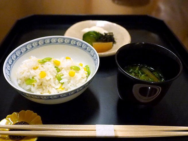 トウモロコシと枝豆の御飯