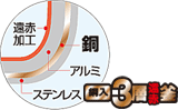 内釜「銅入3層遠赤釜」&「土鍋コーティング」(釜厚1.5mm ) 内釜「銅入3層遠赤釜」&「土鍋コーティング」(釜厚1.5mm )