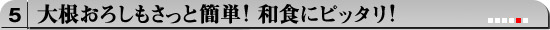 大根おろしもさっと簡単！和食にピッタリ！