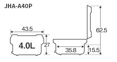 業務用特選品 業務用電子ジャー 〈炊きたて〉（保温専用）JHA-A40P