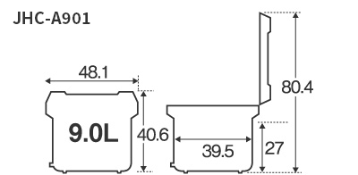 JHC-A901 サイズ詳細（幅・高さ・奥行など　単位：cm）