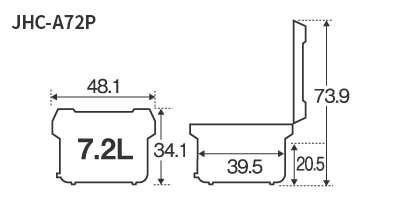 JHC-720A サイズ詳細（幅・高さ・奥行など　単位：cm）