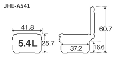 JHE-A540 サイズ詳細（幅・高さ・奥行など　単位：cm）