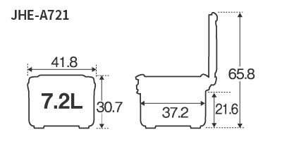 JHE-A720 サイズ詳細（幅・高さ・奥行など　単位：cm）