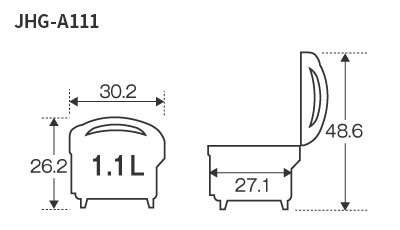 JHG-A111 サイズ詳細（幅・高さ・奥行など　単位：cm）