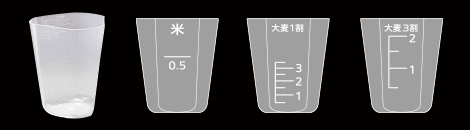 Measuring cup pattern with new shape