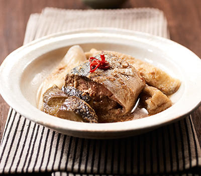 鯖と茄子の胡麻味噌煮