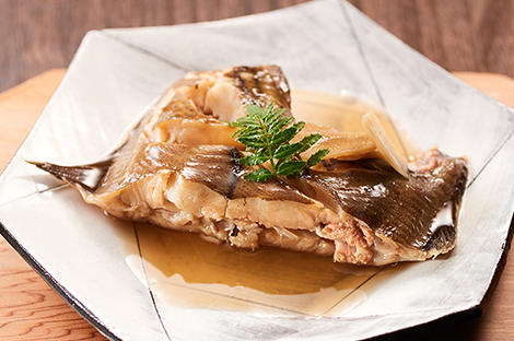 Simmered flounder