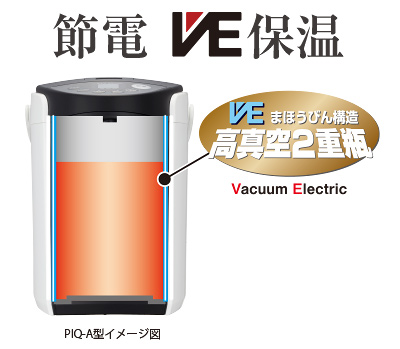 数量限定品＞VE電気まほうびん PIQ-A220/A300 | 製品情報 | タイガー魔法瓶