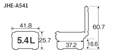 JHE-A541 Detailed dimensions (including width, height, and depth in cm)