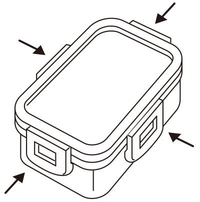 Reliable locking function with four clips