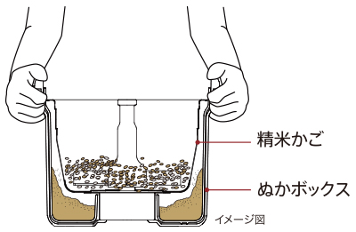 使いやすくお手入れしやすい「一体取出しぬかボックス」