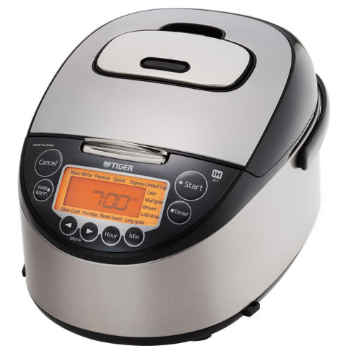 Tiger JNP-S55U Rice Cooker and Warmer, Stainless Steel Gray, 6 Cups Cooked/  3 Cups Uncooked Made in Japan 