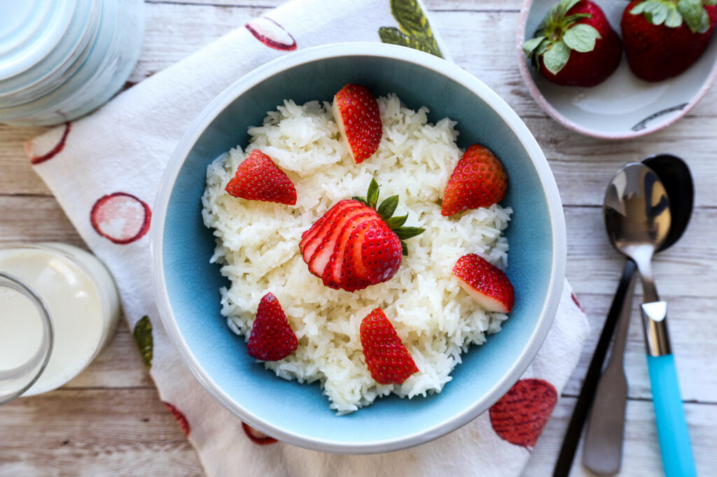 Thai Strawberry Sticky Rice