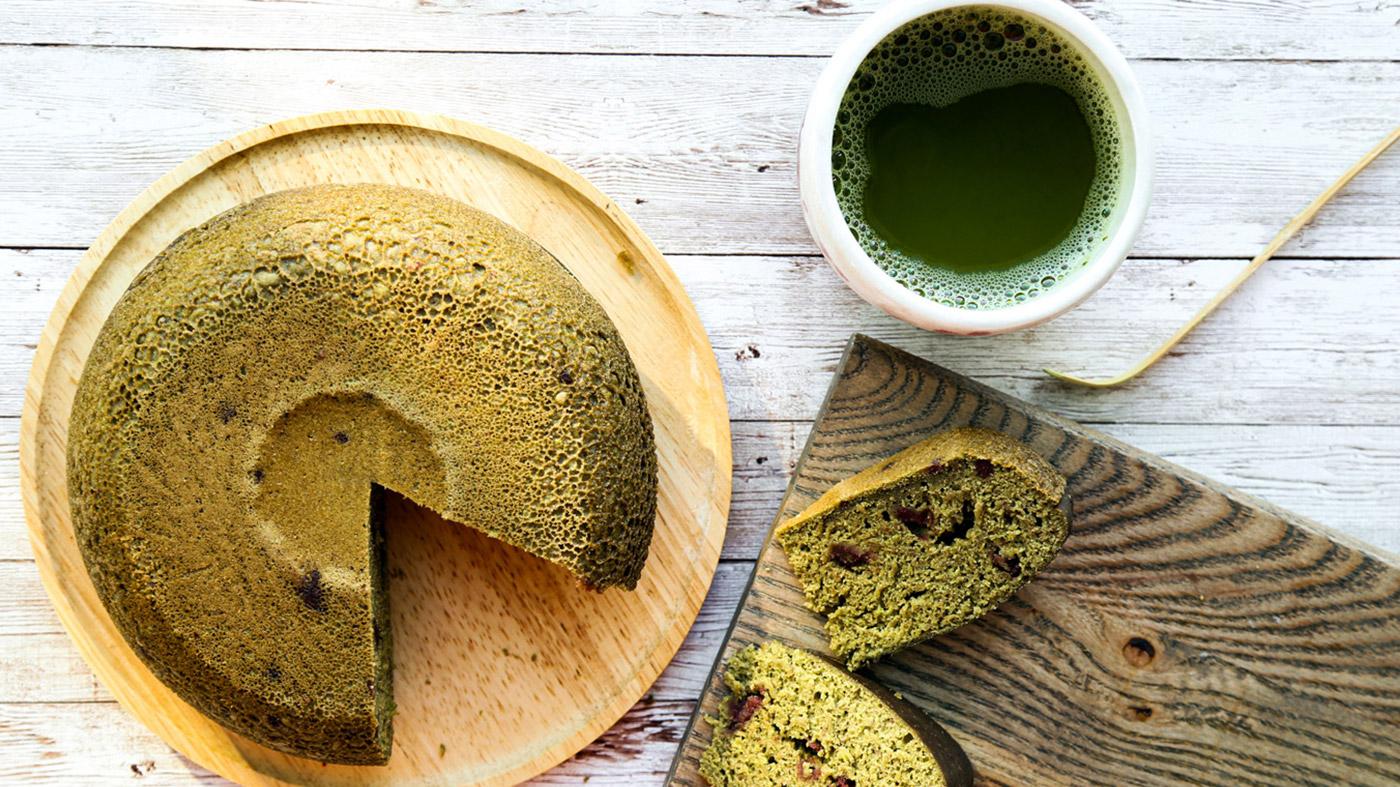 Matcha Adzuki Bean Cake