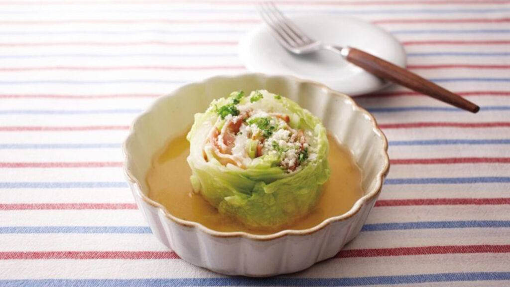 Bacon Stuffed Napa Cabbage