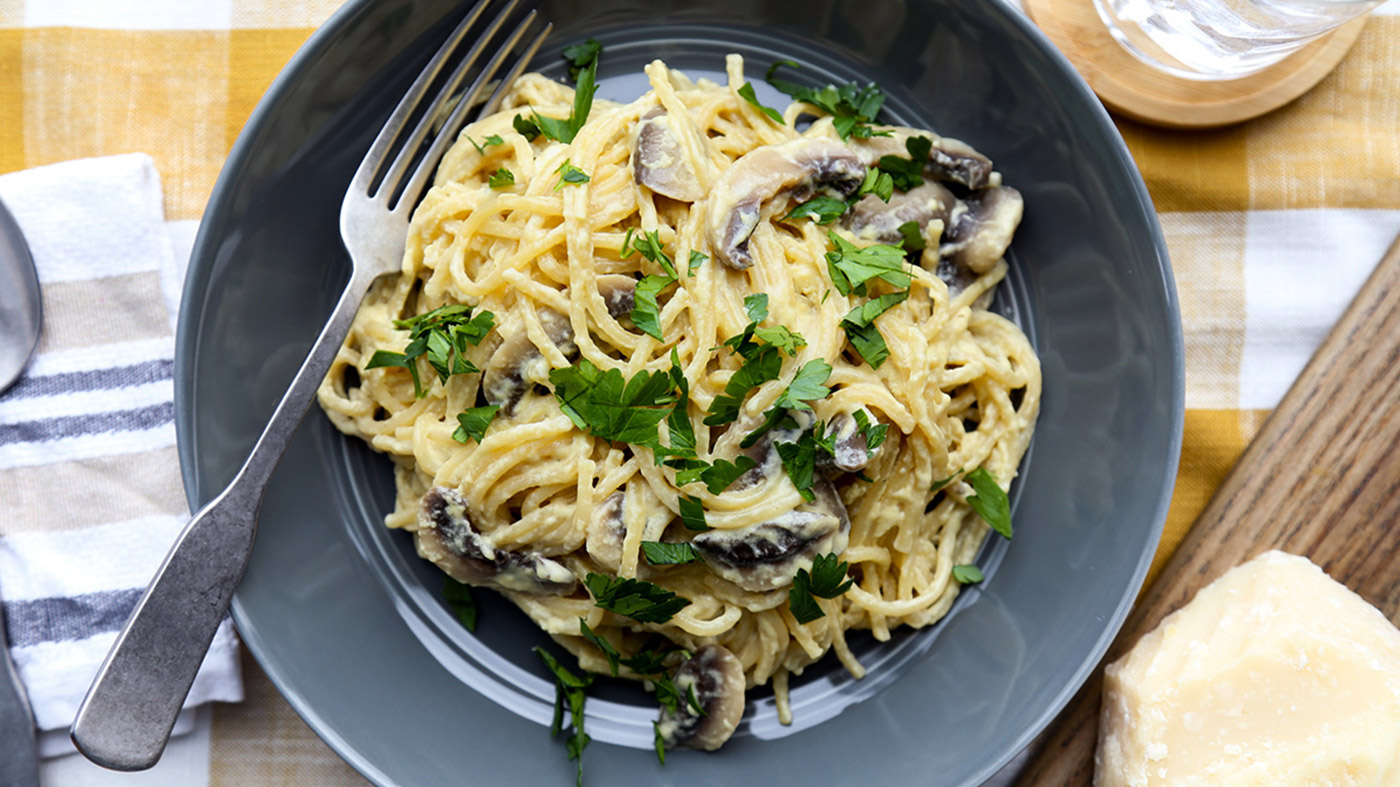 Creamy Mushroom Spaghetti