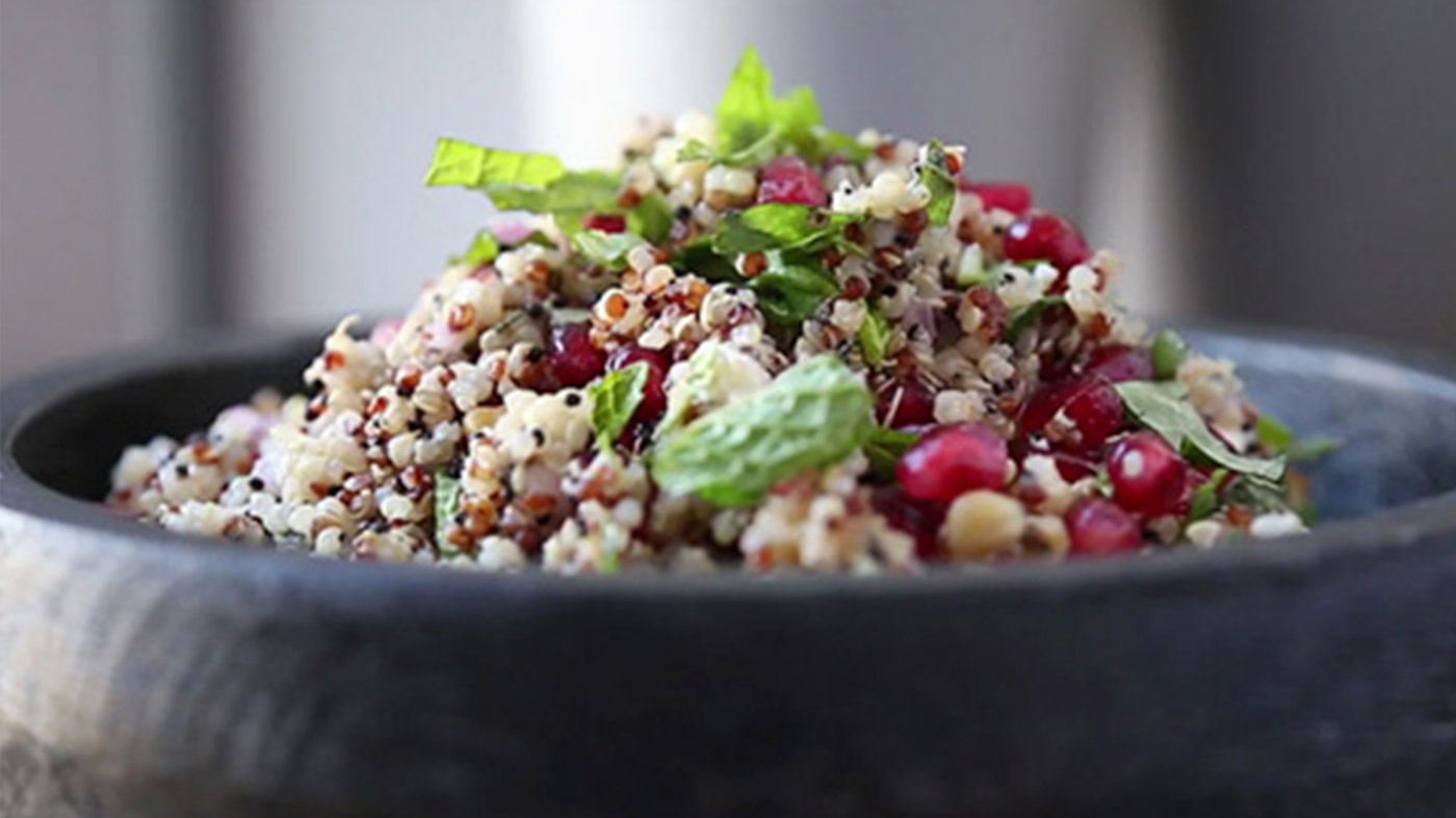 Herbed Pomegranate Quinoa Salad