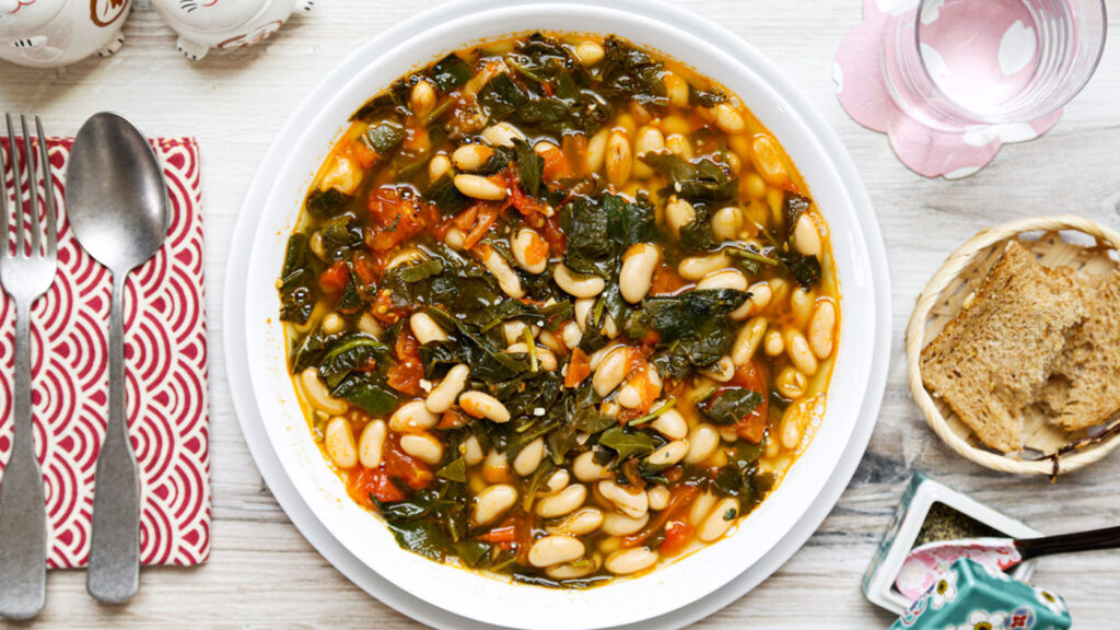 Kale and Tomato White Bean Stew