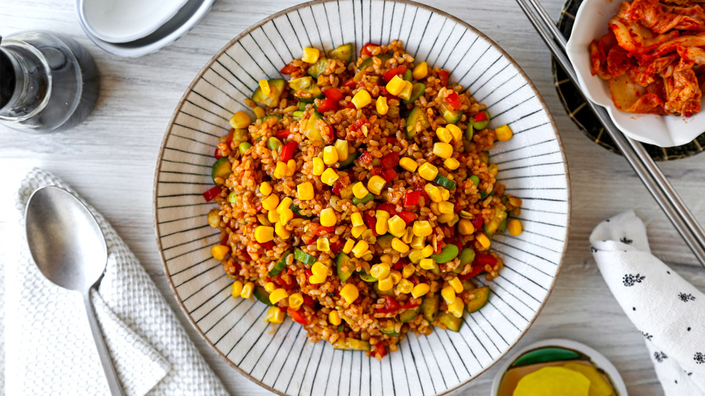 Korean Style Brown Rice Salad