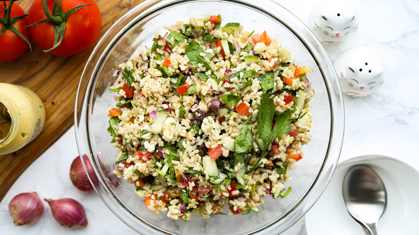 Mediterranean Brown Rice Salad