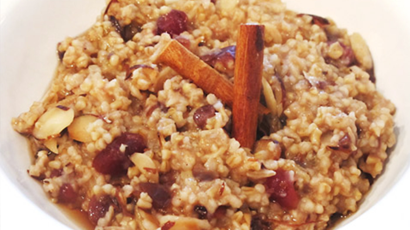 Steel Cut Oatmeal With Cranberries and Pecans