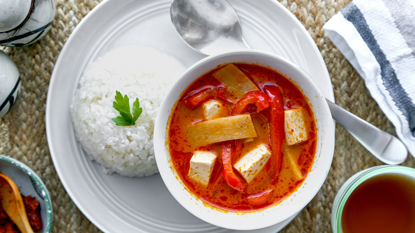 Rice Cooker Tofu Red Curry