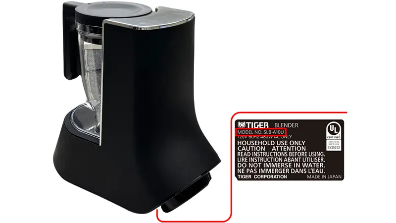 Blenders Model Number Example